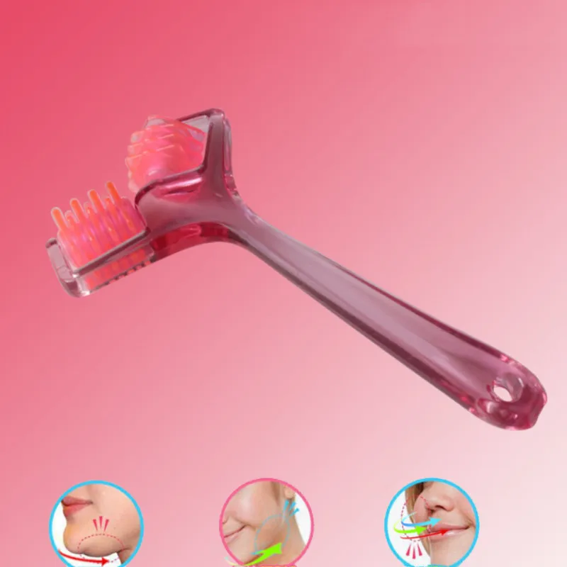 

Slimming Chin Massage/Irregular feather wheel design chin massage wheel/ Face Vibration Facial Beauty Roller /Massager Stick