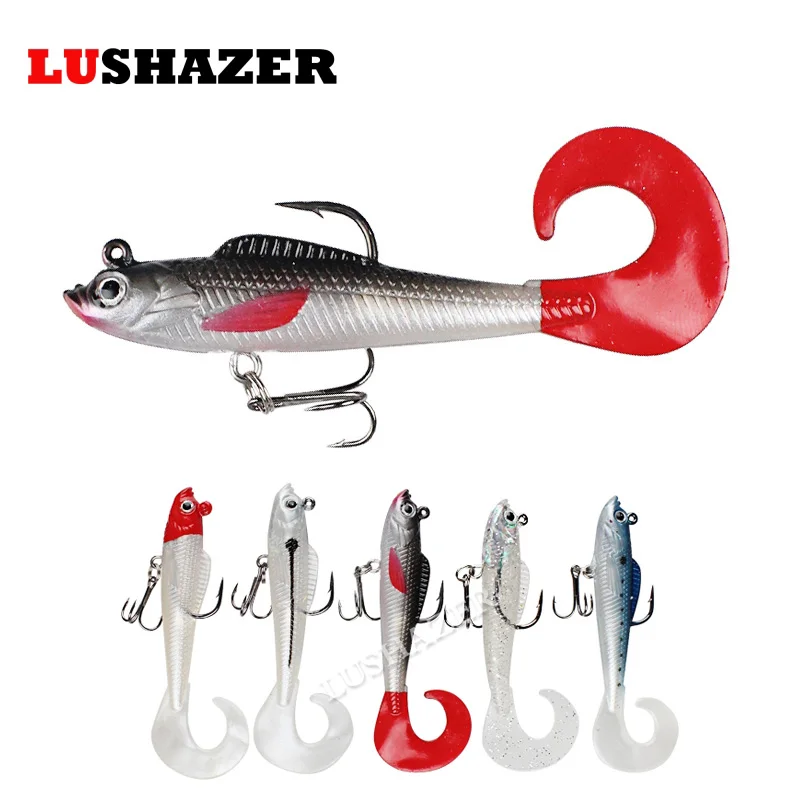 

2pcs/lot LUSHAZER VIB fishing lure set 9.2g 8cm silicone baits fish wobbler carpfishing cheap fishing tackle topwater lure China