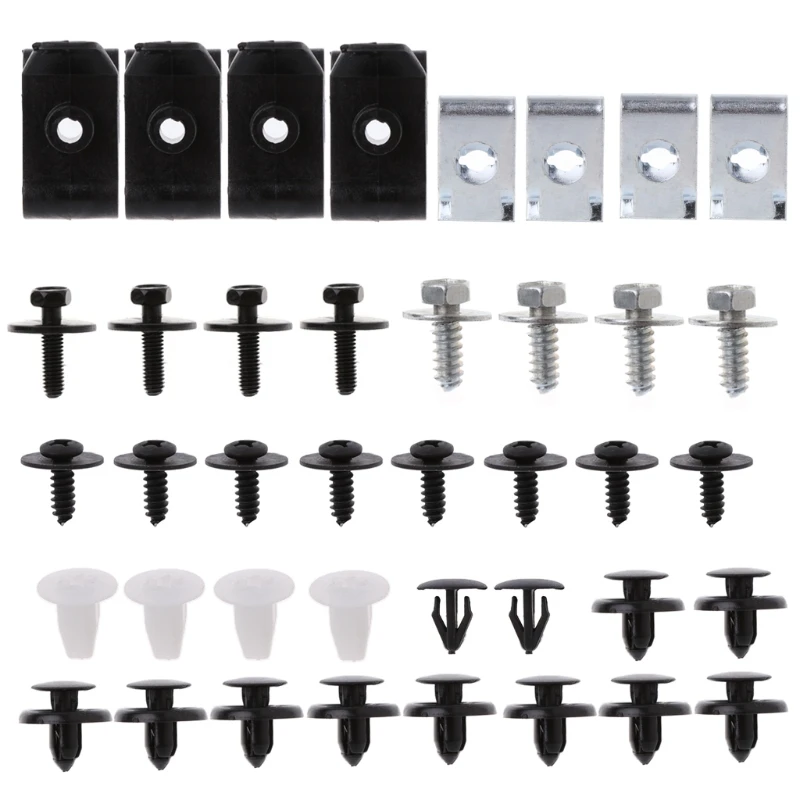 

40 Pcs Car Engine Undertray Cover Clips Bottom Shield Guard Screws For Toyota Avensis
