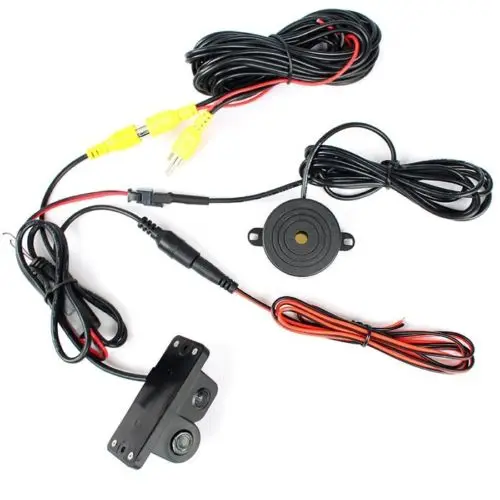 Car Rearview Monitor +Car Reverse Rear View Camera with Parking Sensor (5)