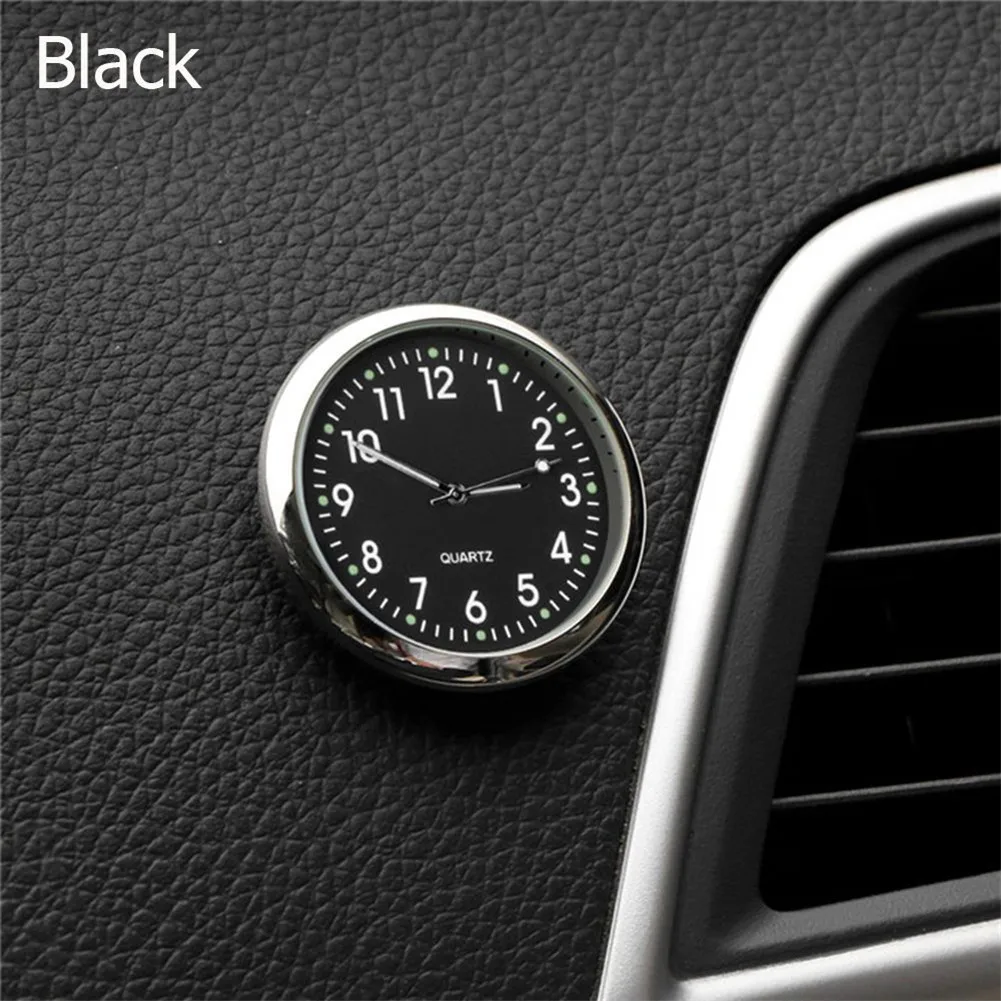 Мини-светящиеся кварцевые аналоговые часы Stick-On часы для автомобиля