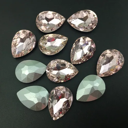 4x6mm~30x40mm Colors Teardrop Glass Crystal Fancy Stone Pointed back Pear Rhinestone Droplet Beads for Jewelry Making 