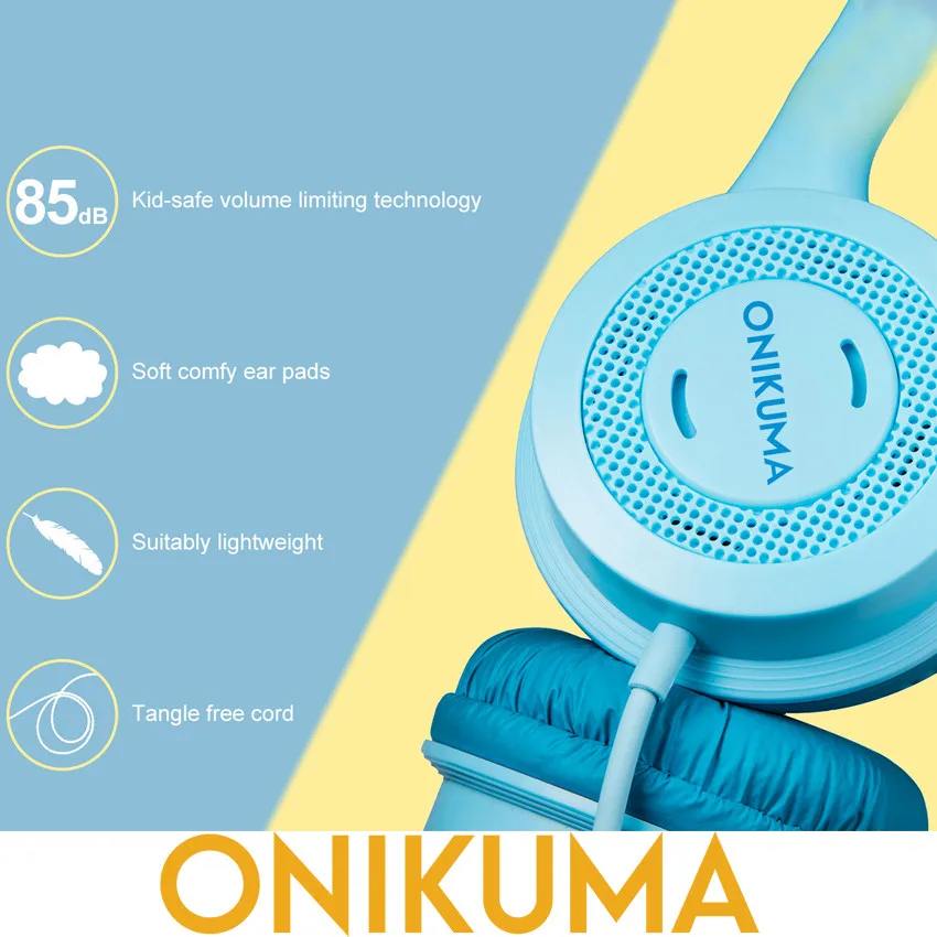 Детские Накладные наушники ONIKUMA M100 накладная гарнитура для детей с микрофоном PS4