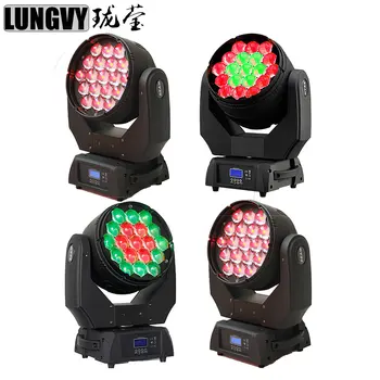 

Free Shipping 4pcs/Lot 19x15W 4 In 1 RGBW LED Zoom Lighting Led Light Professional Dj Zoom Moving Head Beam Lighting