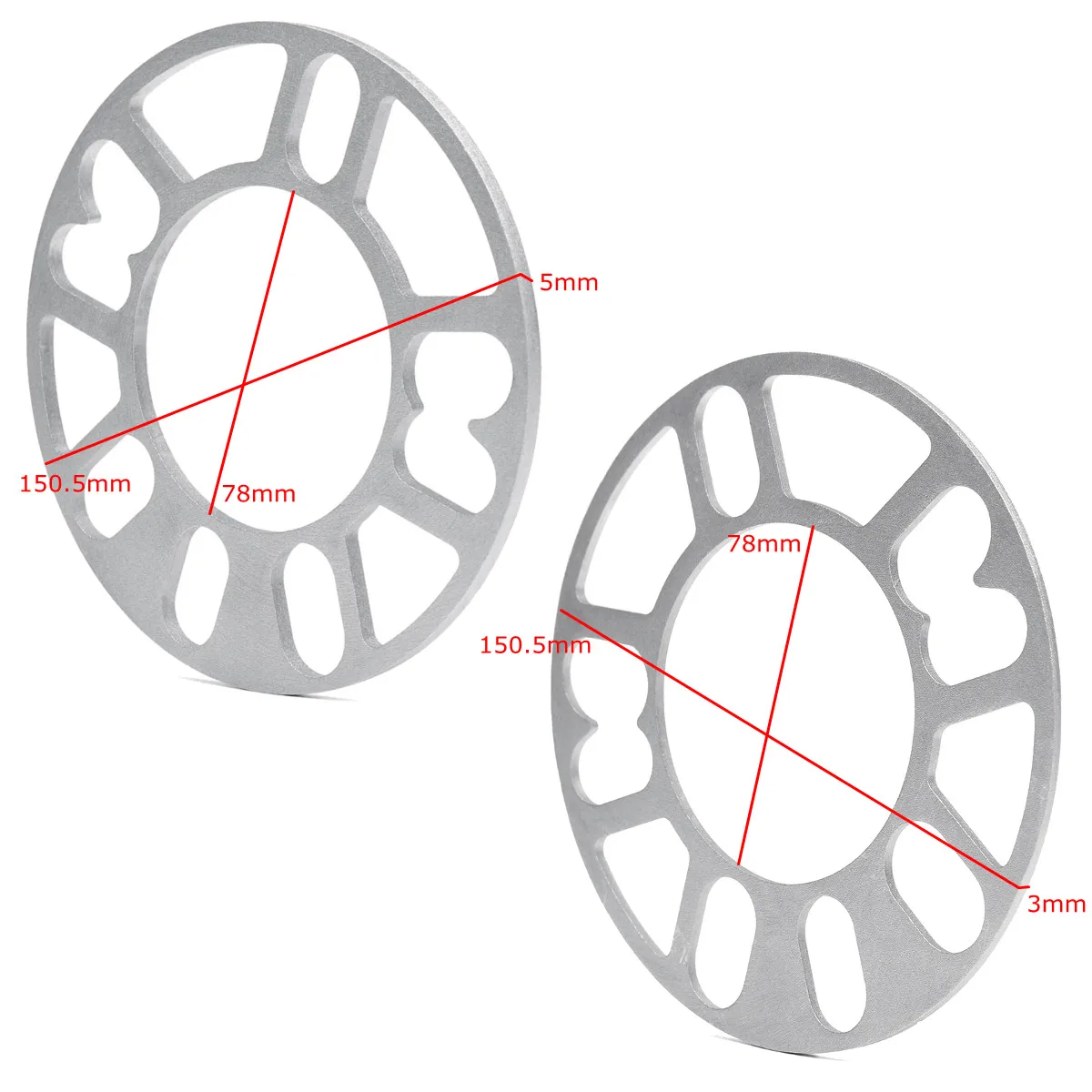 4 шт ступицы колеса для автомобиля разделительные прокладки Регулируемая 4x98 4x100 4x108 4x114,3 5x100 5x105 5x108 5x112 5x114,3 5x120