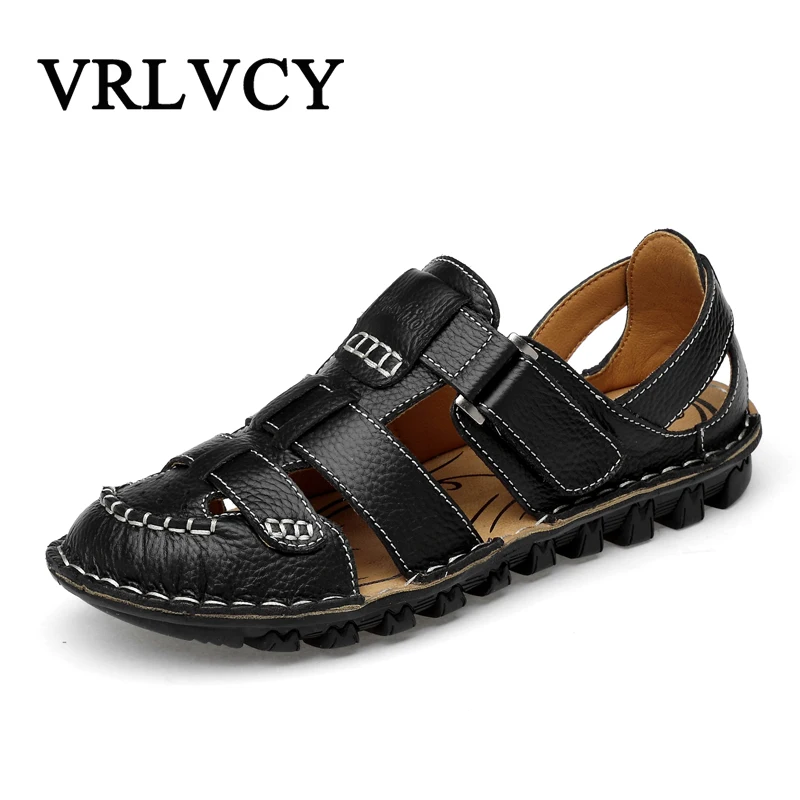 

Men's sandals breathable 2018 summer shoes men's casual sandals handmade refreshing comfortable walking shoes