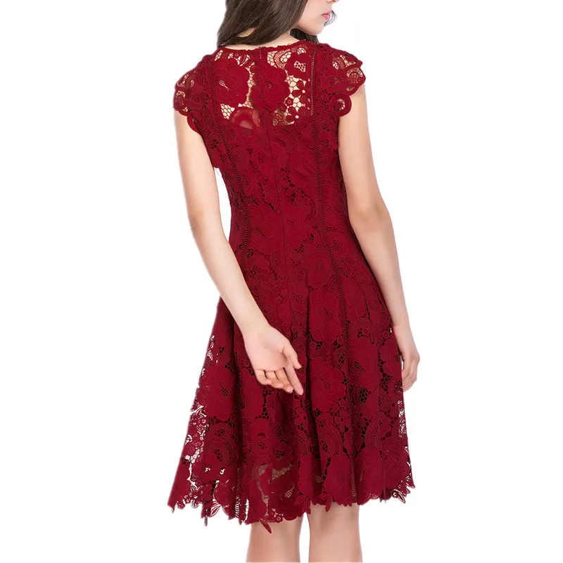 SMTHMA Новое поступление маленькое ароматное красное вино кружевное платье без рукавов сексуальное тонкое летнее подиумное платье
