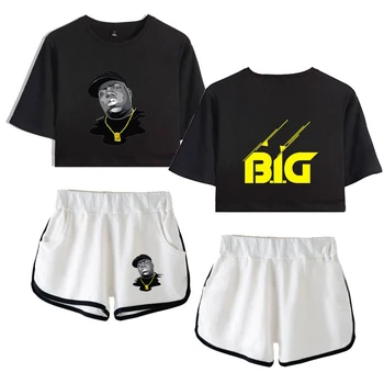 

2019 B.I.G two piece set New Shorts Women Casual shorts Outerwear Femme B.I.G Summer Soft Elastic Waist BIGGIE Shorts