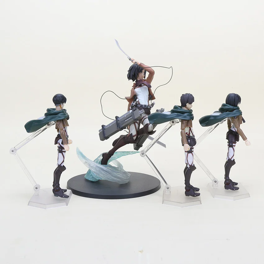 14 см аниме атака на Титанов фигурка Shingeki No Kyojin Mikasa Ackerman 203 Levi Figma 213 Eren 207 Figma ПВХ Модель игрушки