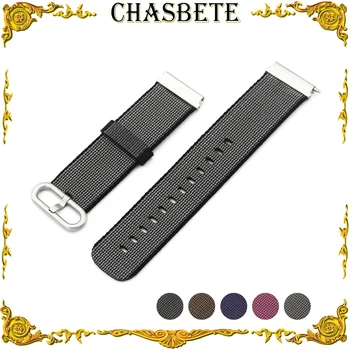 

22mm Nylon Watch Band for Ticwatch 1 46mm Strap Wrist Loop Belt Bracelet Men Women Black Brown Grey Purple Red + Spring Bar