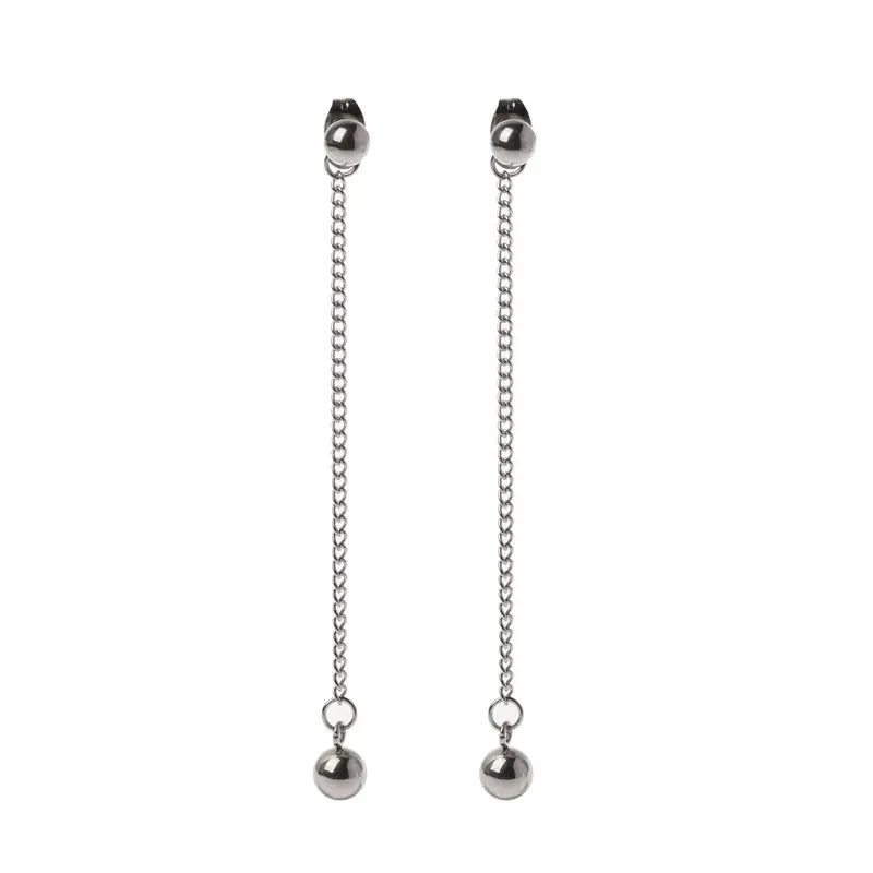 Luxury Fashion Elegant Stainless Steel Long Tassel Chain Dangle Drop Earrings KPOP Jewelry | Украшения и аксессуары