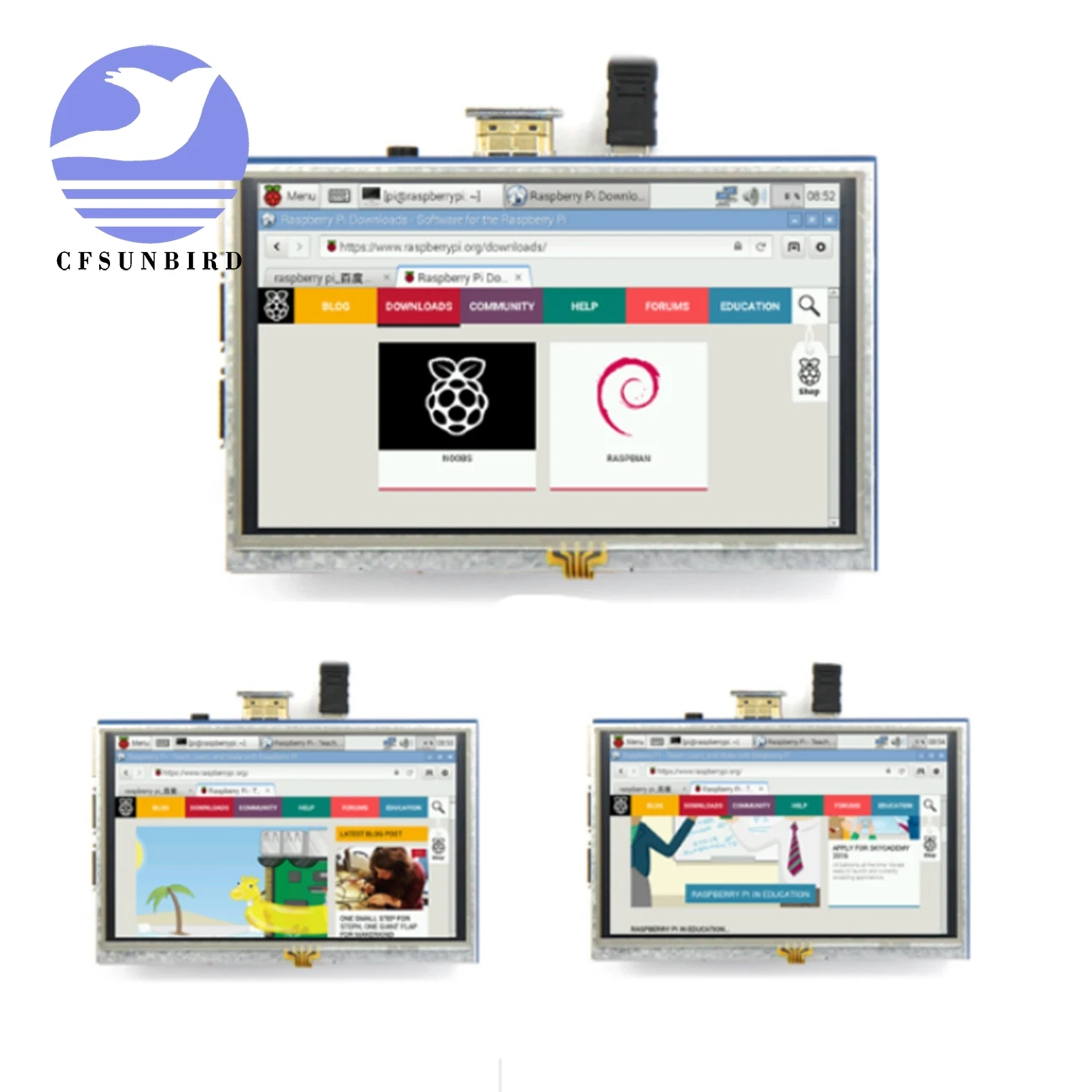 

Raspberry Pi 4 Pi TFT 5 inch Resistive Touch Screen 5.0 inch LCD shield module HDMI interface for Raspberry Pi 3 A+/B+/2B