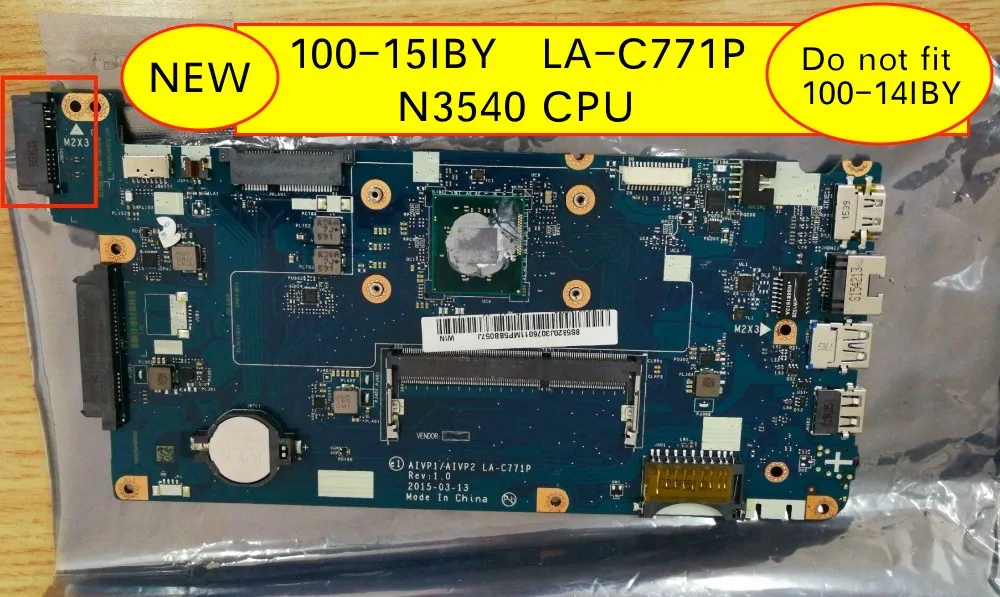 AIVP1AIVP2 LA-C771P اللوحة لينوفو 100-15IBY b50-10 اللوحة المحمول مع إنتل N3540 وحدة المعالجة المركزية