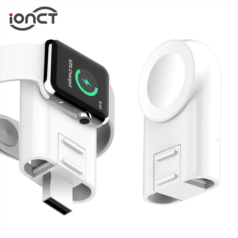 Ionct быстро Беспроводной часы Зарядное устройство для наручных часов iWatch серии 1/2/3/4 Магнитная Зарядка через usb Беспроводной для наручных часов Apple Watch, Зарядное устройство - Тип штекера: E02-IW03-USBA6