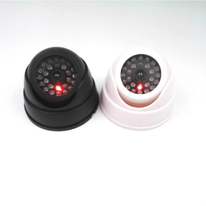 

Outdoor CCTV Fake Simulation Dummy Camera Home Surveillance Security Dome Mini Camera Flashing LED Light Fake Camera Black