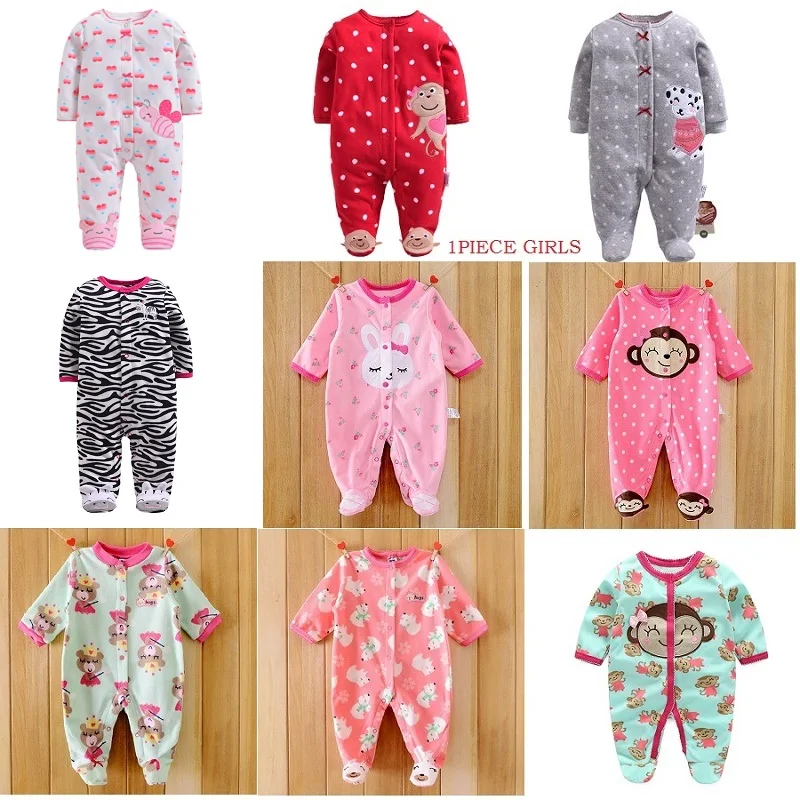 

Baby Rompers Winter Warm Fleece Clothing Set for Girls Cartoon Monkey Infant Girls Clothes Newborn Overalls Baby Jumpsuit