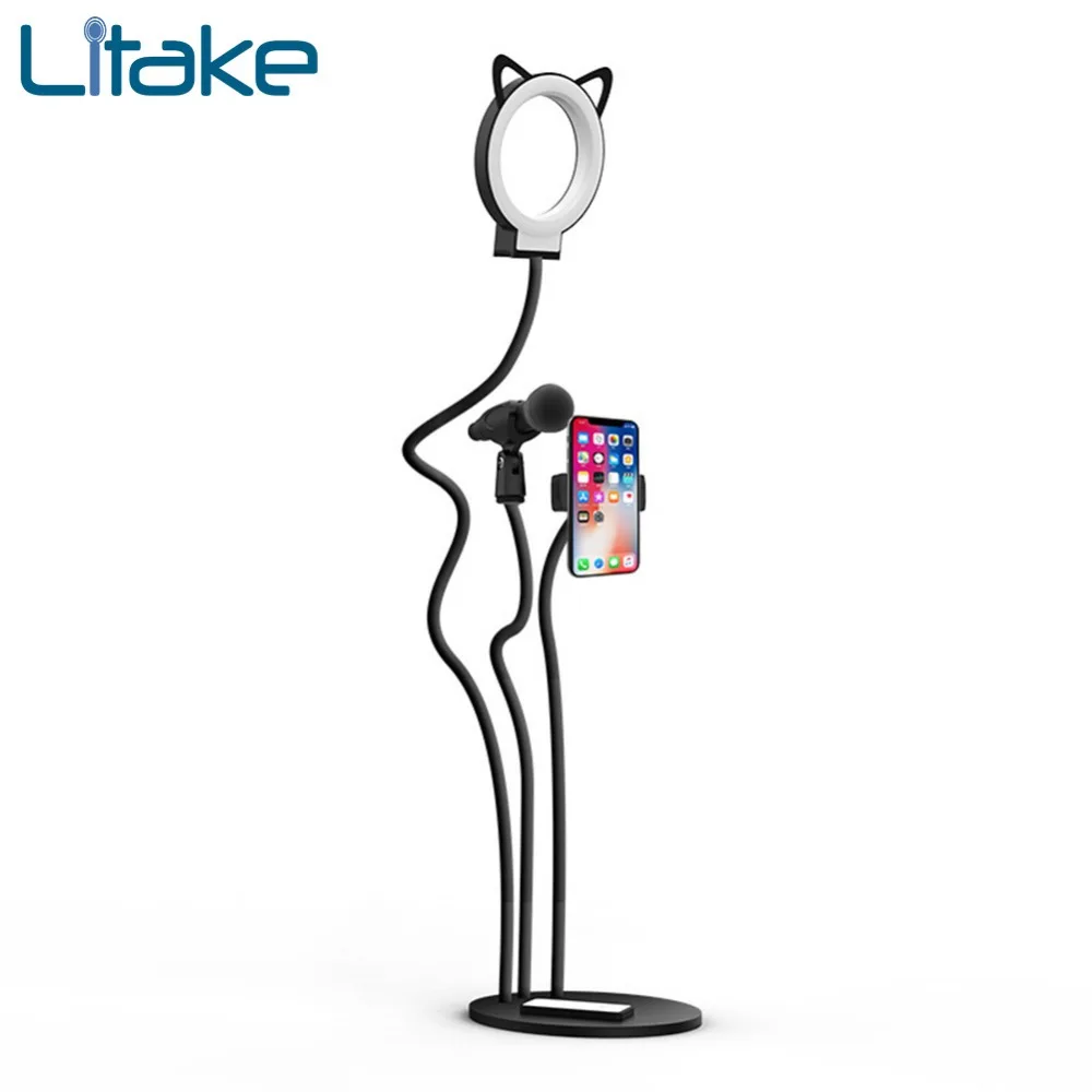 

Litake 3-in-1 Internet Live Streaming Supplement Light Cell Phone Holder Beauty Lamp Table Night Light