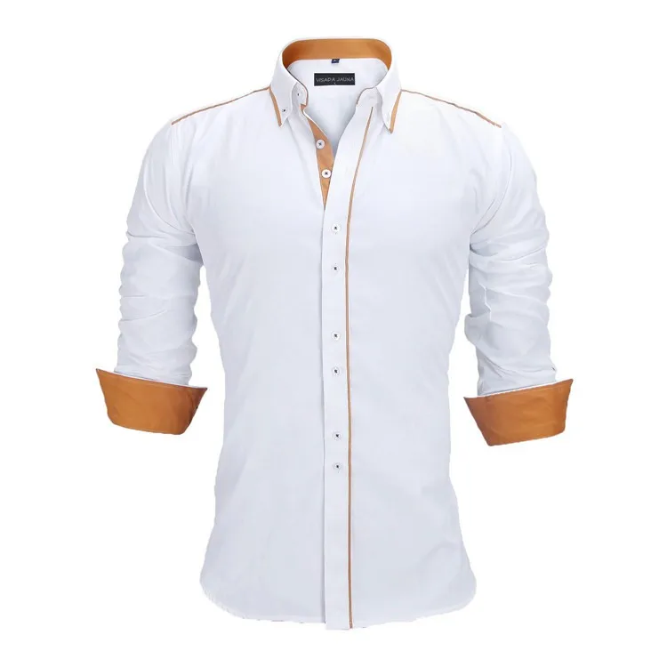 Men's Cool Slim Fit British Style Shirt Display White 