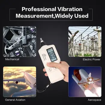 

New DE GM63A Portable Digital Vibration Meter Handheld Vibrometer Tester Device Measure Vibration Analyzer Gauge