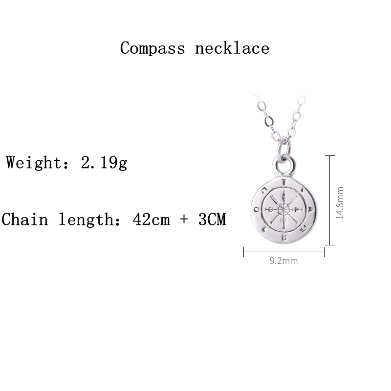 LouLeur 925 Стерлинговое Серебро круглая Мини Подвеска с компасом ожерелье Золото Элегантный Изысканный ожерелье для женщин Ювелирное Украшение на день рождения