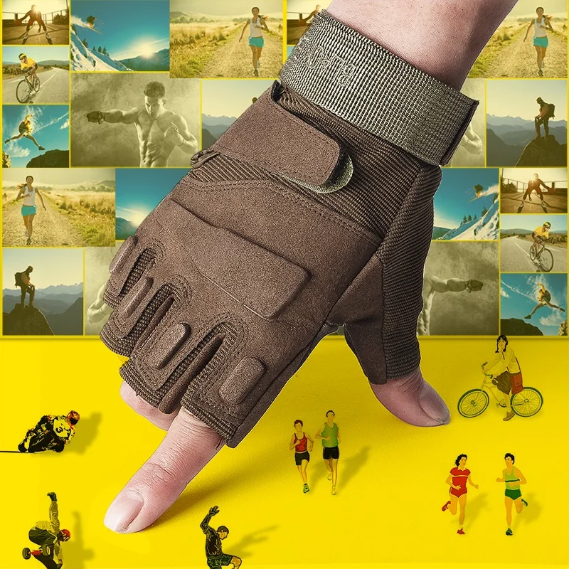 

Semi finger gloves to drive non slip outdoor sports thin section