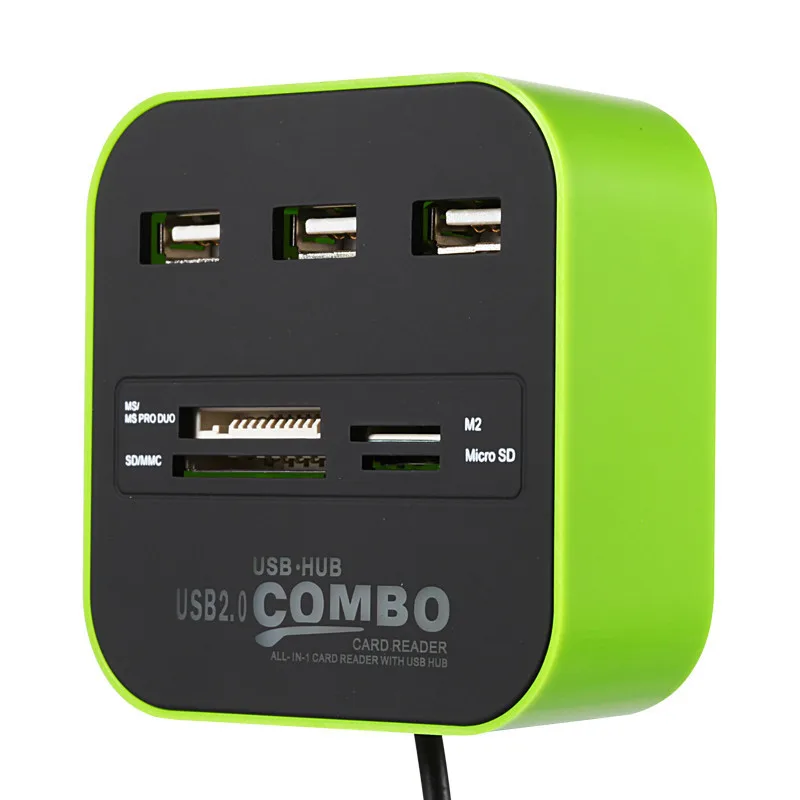 Сделать дауэр USB концентратор комбо все в одном USB 2,0 Micro SD высокоскоростной кардридер 3 адаптер портов разъем планшетный ПК компьютер ноутбук