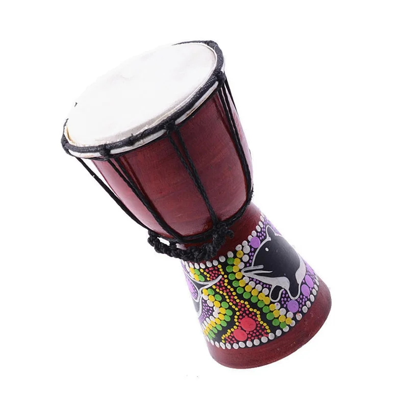 Djembe барабанщик перкуссия 6 дюймовые классические с рисунком, деревянные ручные Барабаны в африканском стиле для продажи мембранофон с узором