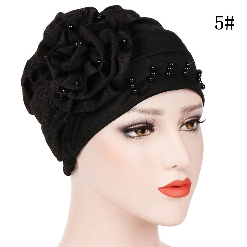 Pearls Beaded Hair Loss Head Wrap Floral Cotton Women Beanie Muslim Turban Cancer Chemo Cap Womens Hijab Turban 10pcs/lot Pearls Beaded Hair Loss Head Wrap Floral Cotton Women Beanie Muslim Turban Cancer Chemo Cap Womens Hijab Turban 10pcs/lot