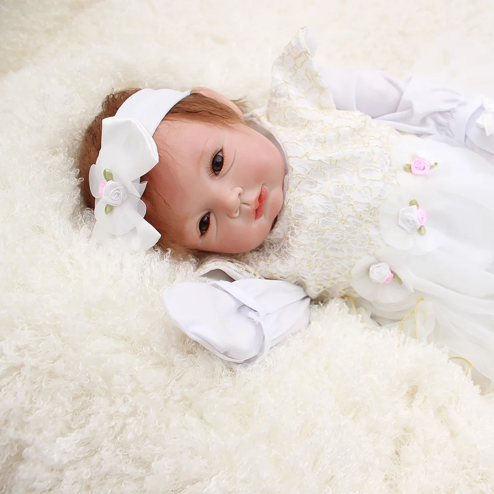 55 см Мягкая силиконовая кукла реборн девочка игрушки реалистичные детские куклы на день рождения Рождественский подарок Bebes Reborn bonecas