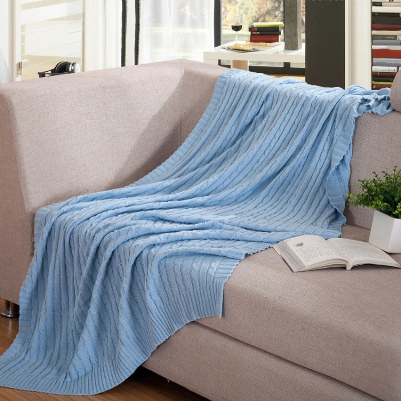 Buy Cotton knit wool blanket Air conditioned room sofa
