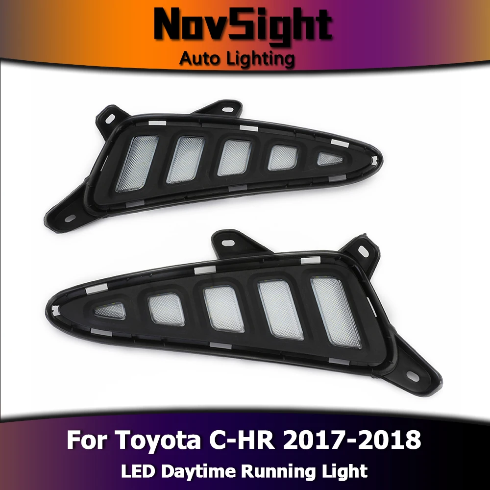 

NOVSIGHT Daylights for Toyota C-HR CHR 2017-2018 DRL Driving Daytime Running Lights White Yellow Turn Signal Lamp D30