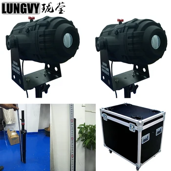 

Free Shipping 2pcs/lot Flight Case Packing 2017 100W Led Spot Light Following Color Gobo Stage Lighting With Thick Stick