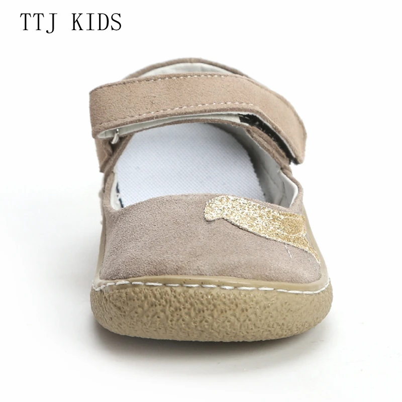COPODENIEVE Top Brand Quality Genuine Leather Children toddler girl kids Shoes For Fashion Barefoot Sneaker Mary Jane Free Ship