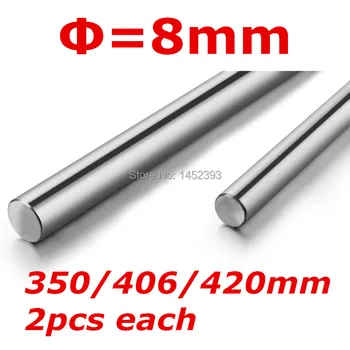 

Wholesale 8mm L350/406/420mm Linear rail round shaft 8mm guide rail for 2pcs each length