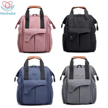 

Herbabe Fashion Baby Diaper Bag Maternity Backpack Large Capacity Nappy Bags for Baby Newborn Mummy Outdoor Handbag Baby Care
