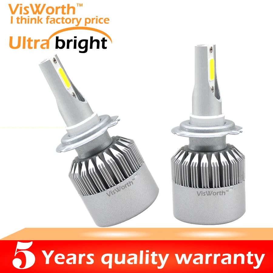 

2 pieces/lot 140W/pair H7 LED car light Bulb kits H4 H1 H3 H11 HB3 HB4 9007 12V 11000LM Cold white 6500K