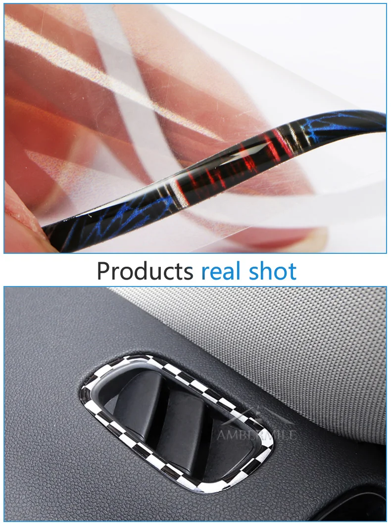 3D Car Dashboard Air Outlet Vent Frame Trim Stickers Decoration for Mini Cooper Countryman F60 Accessories Car Styling (5)