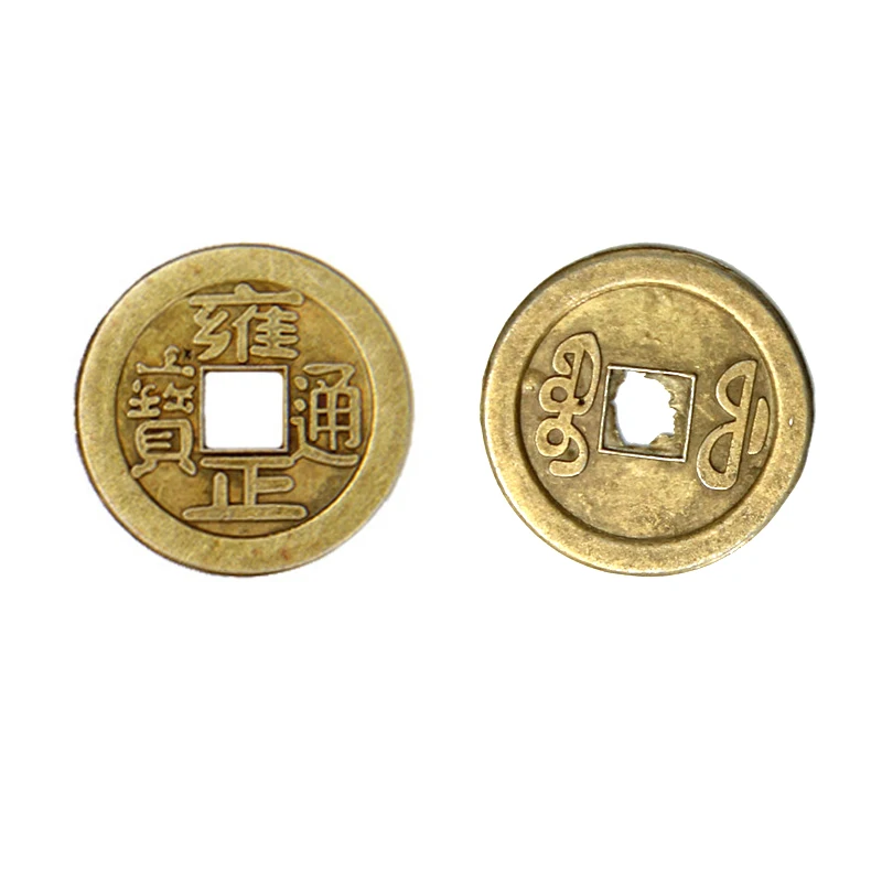 ANGRLY 24 мм китайский фэн-шуй Lucky Ching/древние монеты образовательные императоры антикварные деньги на удачу вечерние медные ремесла поставки