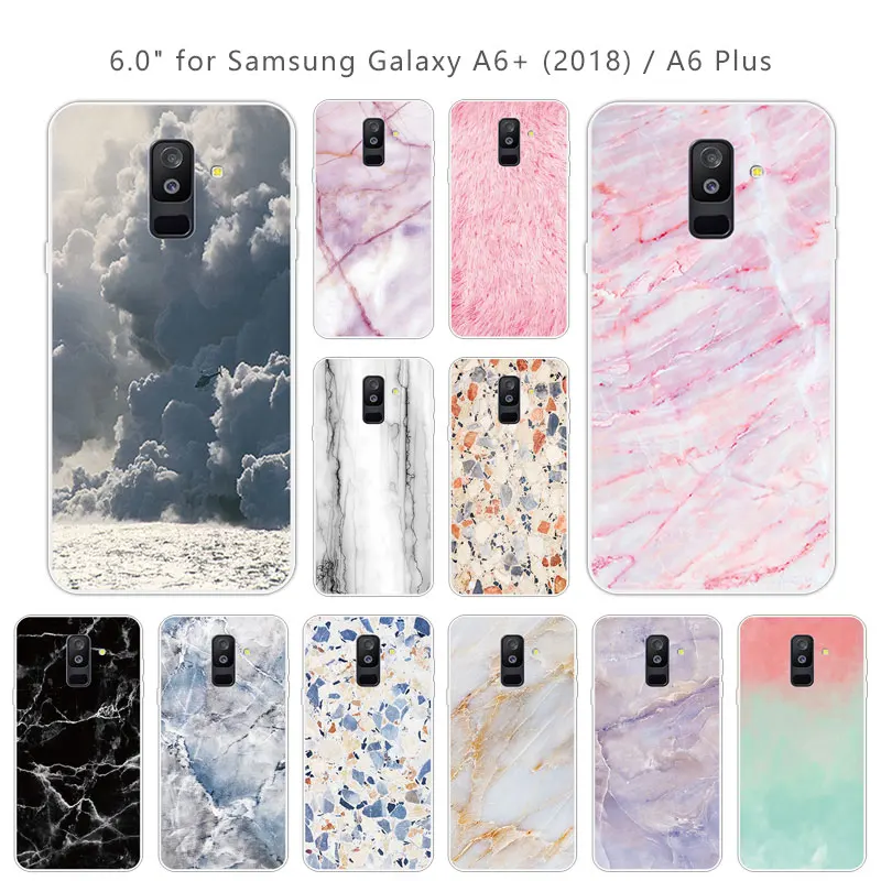 

Coque for Samsung Galaxy A6+ (2018) / A6 Plus 2018 Ultrathin Clear Gel Back Phone Stone Cover Case 6.0inch for Galaxy A6+ 2018