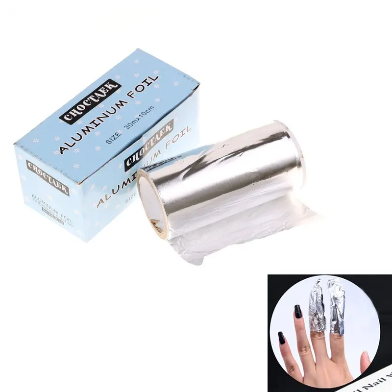 

1 Roll UV Gel Wraps Polish Remove Tin Foil Aluminum Paper Foil Thick Hairdressing Nail Art Tips Hair Standard Remover
