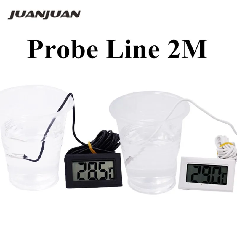 10pcs Digital LCD Probe Fridge Freezer Thermometer Thermograph Meter 2m tester 40% off | Инструменты