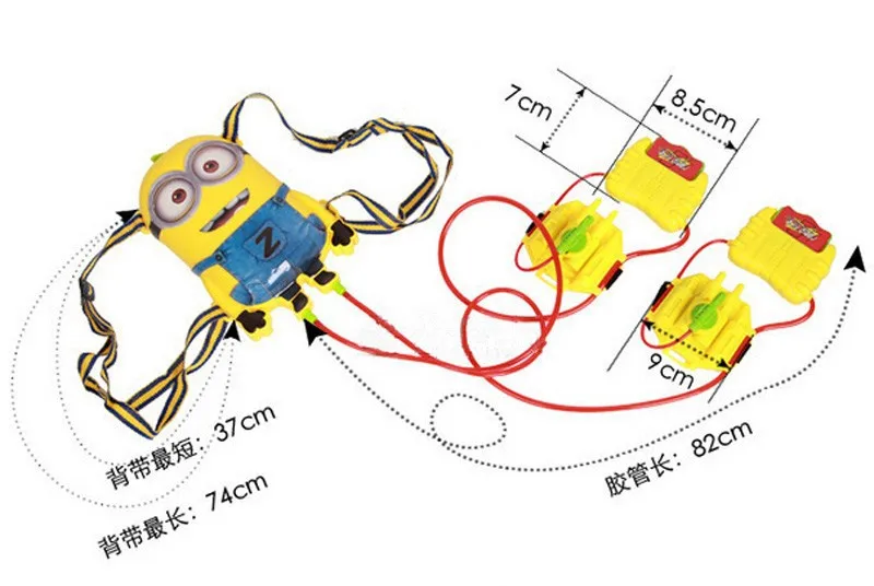 Детские наружные игрушки Аниме Фигурка водяной Пистолетик с рюкзаком пляж дети рюкзак для игрушек водяной пистолет горячая лето высокого качества