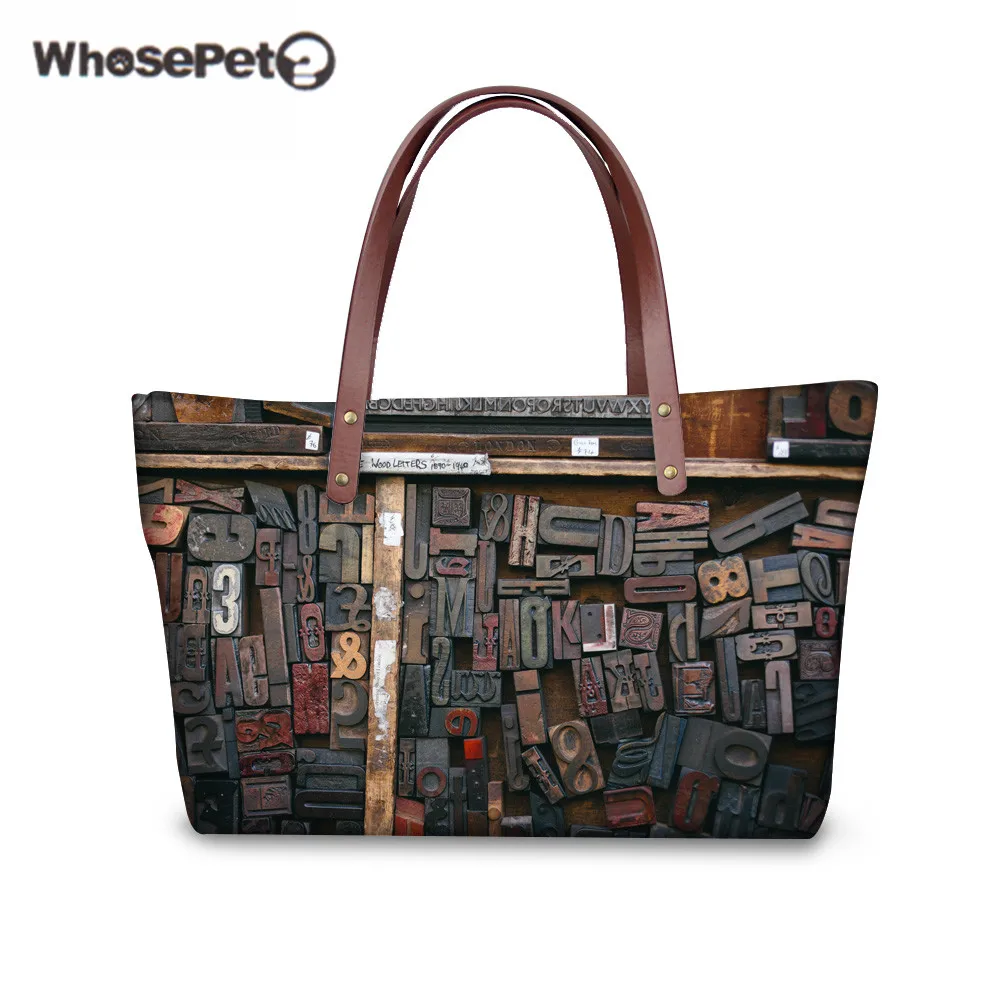 

WHOSEPET Vintage Women Messenger Bags Library Handbags Book Shelf Ladies Large Beach Retro Girls Female New Tote Bags Wholesale