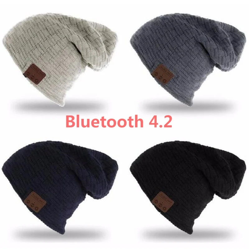

2019 Warm Soft Bluetooth4.2 Beanie Hat with Headphone Speaker Mic Hands-free for Iphone Android Cell Phones Support Memory Cards
