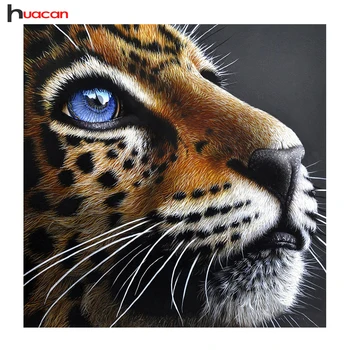 

Huacan Diamond Painting Leopard Full Square Diamond Embroidery Animal Pictures Rhinestone Cross Stitch Diamond Mosaic Home Decor