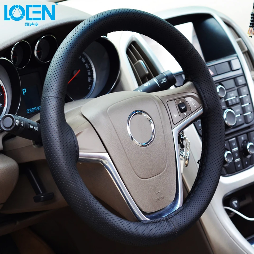 

LOEN Breathable Car Steering Wheel Hub Breathable Sewing Steering Wheel Cover DIY Classic Steering Cover Soft Braid On Wheel