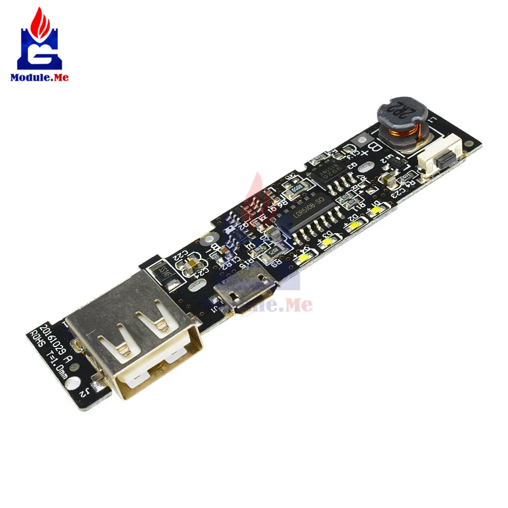 

5V 1A Power Bank Charger Charge Module Charging Circuit Board PCB Step Up Boost Power Module DIY 18650 Battery