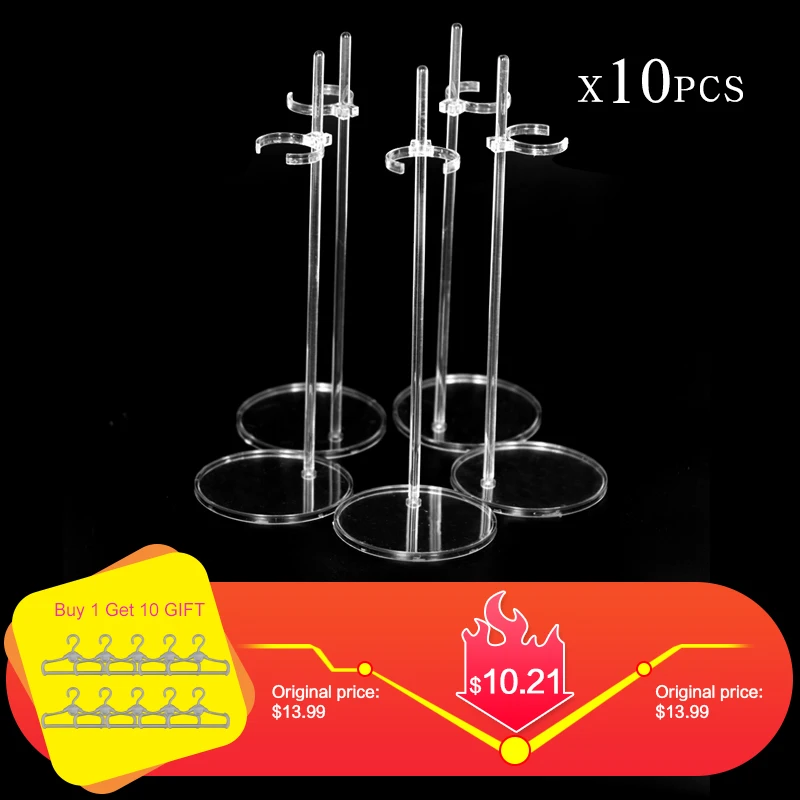 UCanaan 10 Pcs Doll Stands Kids Toys Accessories for 11.8 Inch Dolls