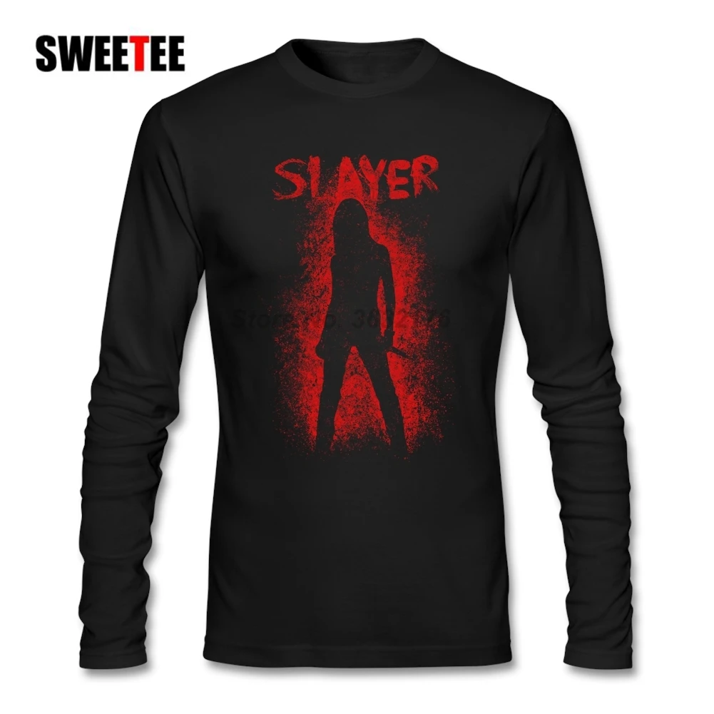 Slayer T Shirts Men's Printed O-Neck Long Sleeve T-Shirts Adult Clothing Funny Tee Shirts Abstract Tops