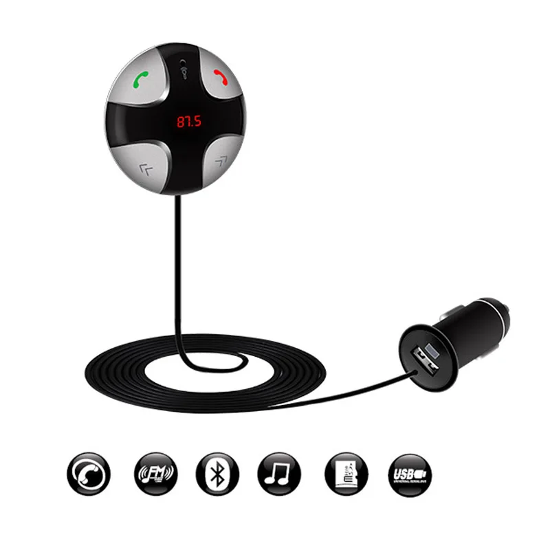 

Wireless FM Transmitter with Car Kit MP3 Player USB Support SD TF Card LCD Display USB Car Charger for iPhone And Android Phones